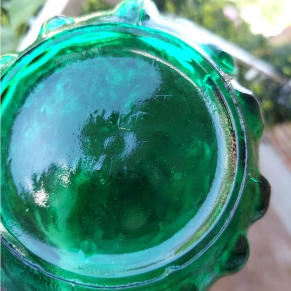 Vintage Emerald Green Empoli Textured Genie Bottle - Made in Italy - Picture 3 of 7